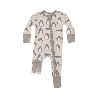 2-Way Zipper Romper: Penguin Pals