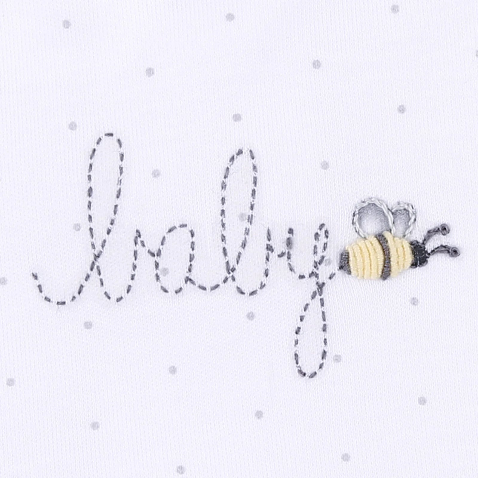 Baby Bee Embroidered Footie