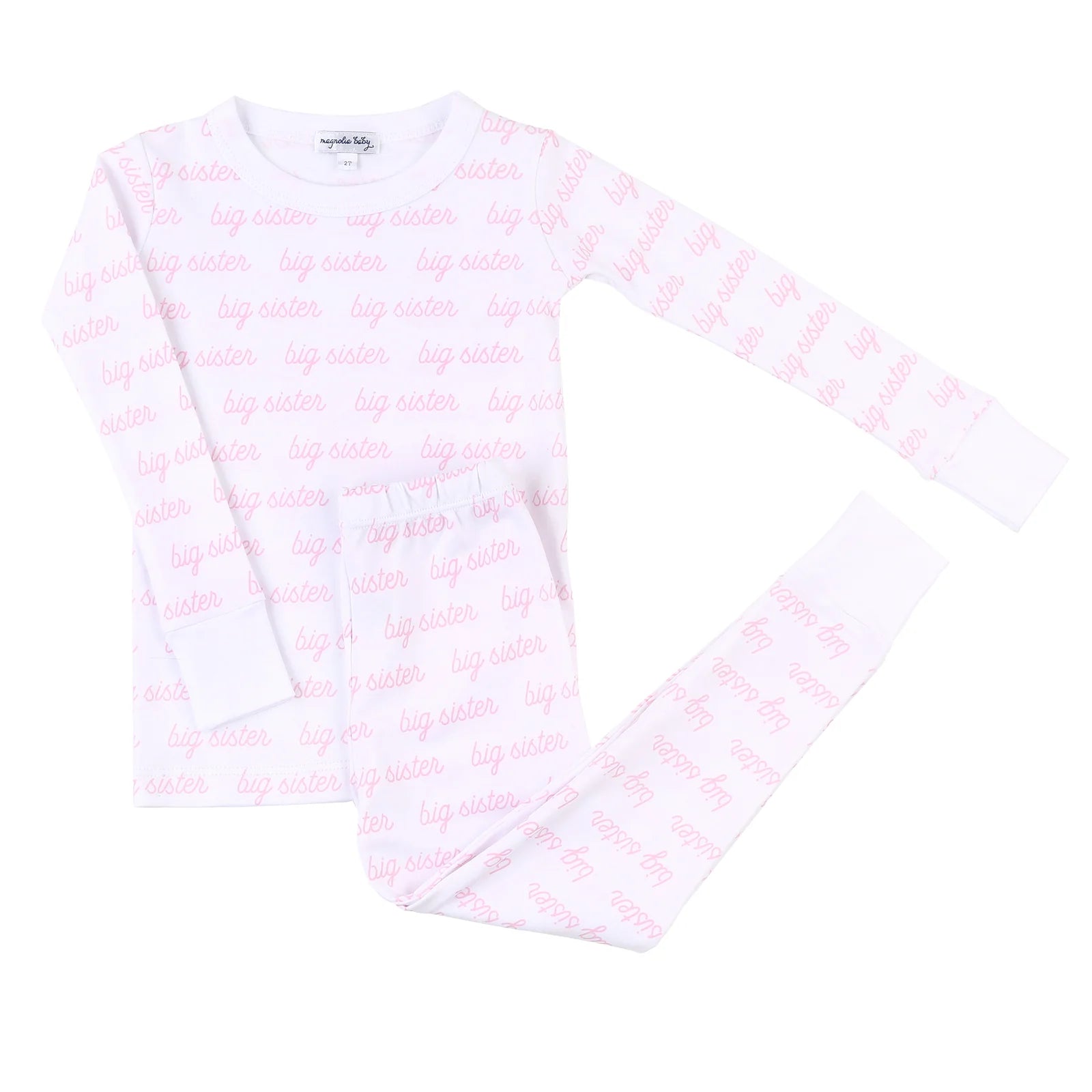 "Big Sister" Printed 2-Piece Long PJ Set