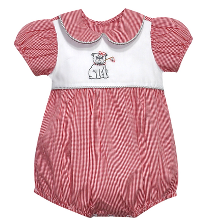 Bulldog with Flag Red/Black Girl Bubble