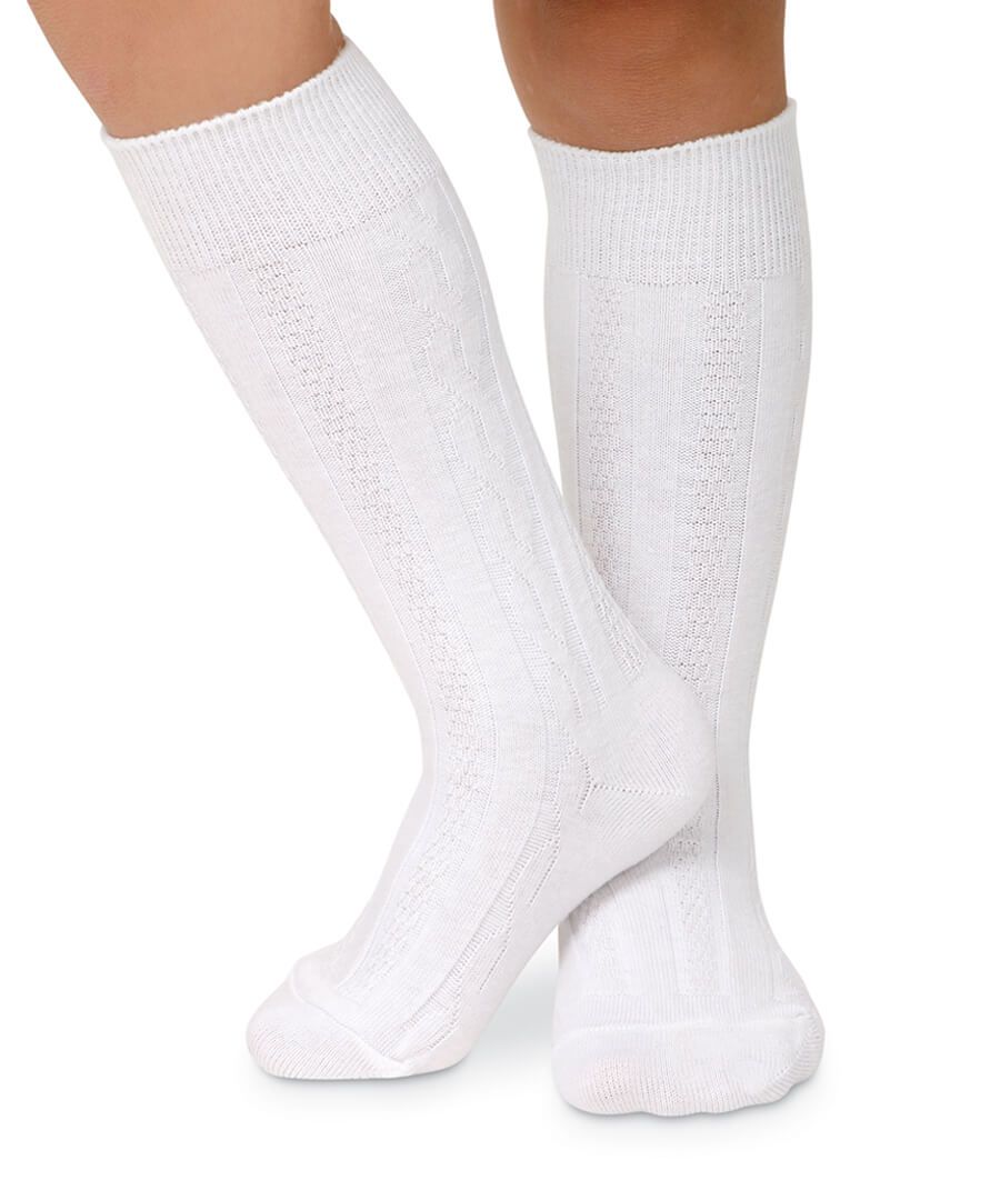 Jefferies Classic Cable Knit Knee High Socks