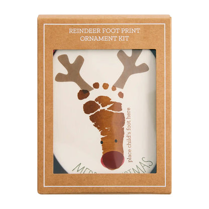 Mud Pie Reindeer Footprint Keepsake Ornament