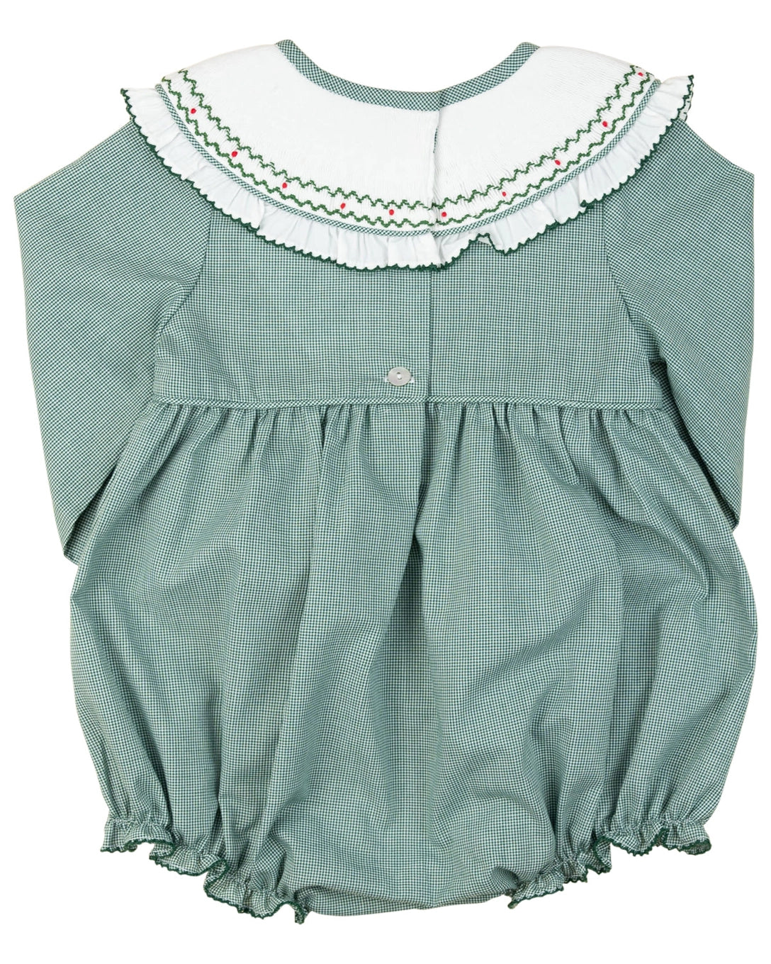 Holly Smocked Green Check Bubble
