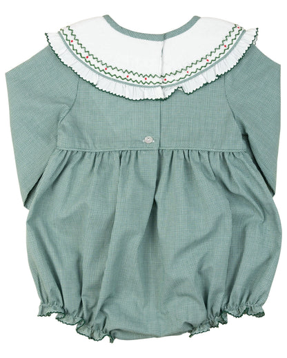 Holly Smocked Green Check Bubble