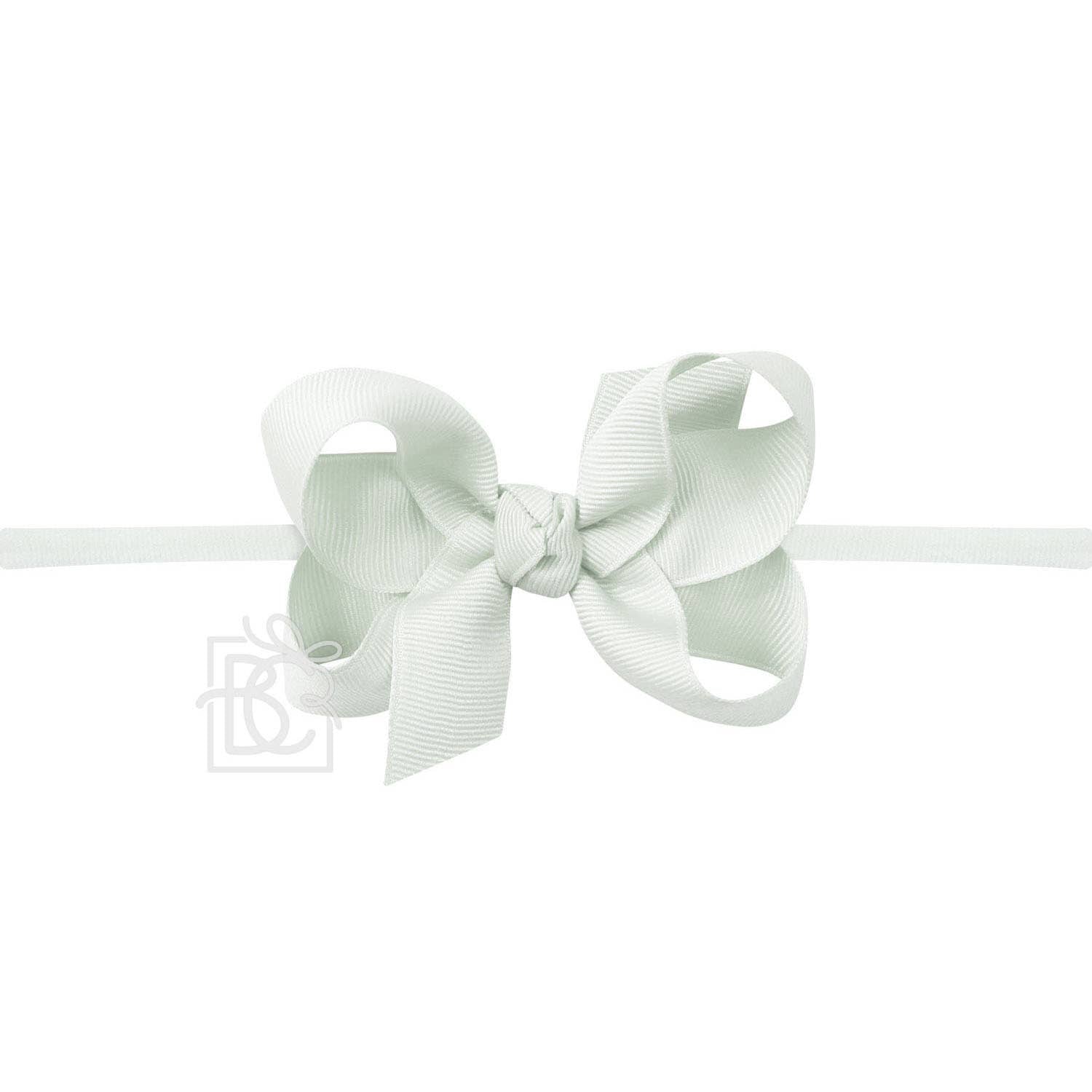 3.5&quot; Infant Headband Hairbow: Powder Mint