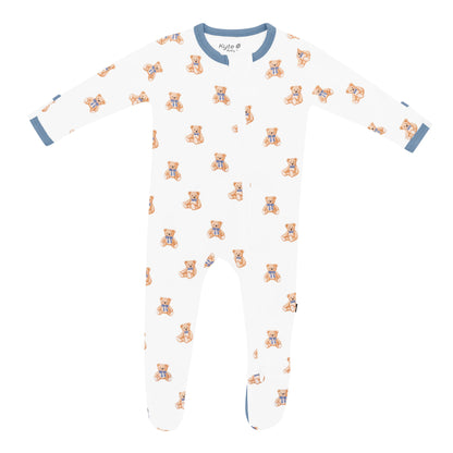 Zippered Footie: Teddy Bear
