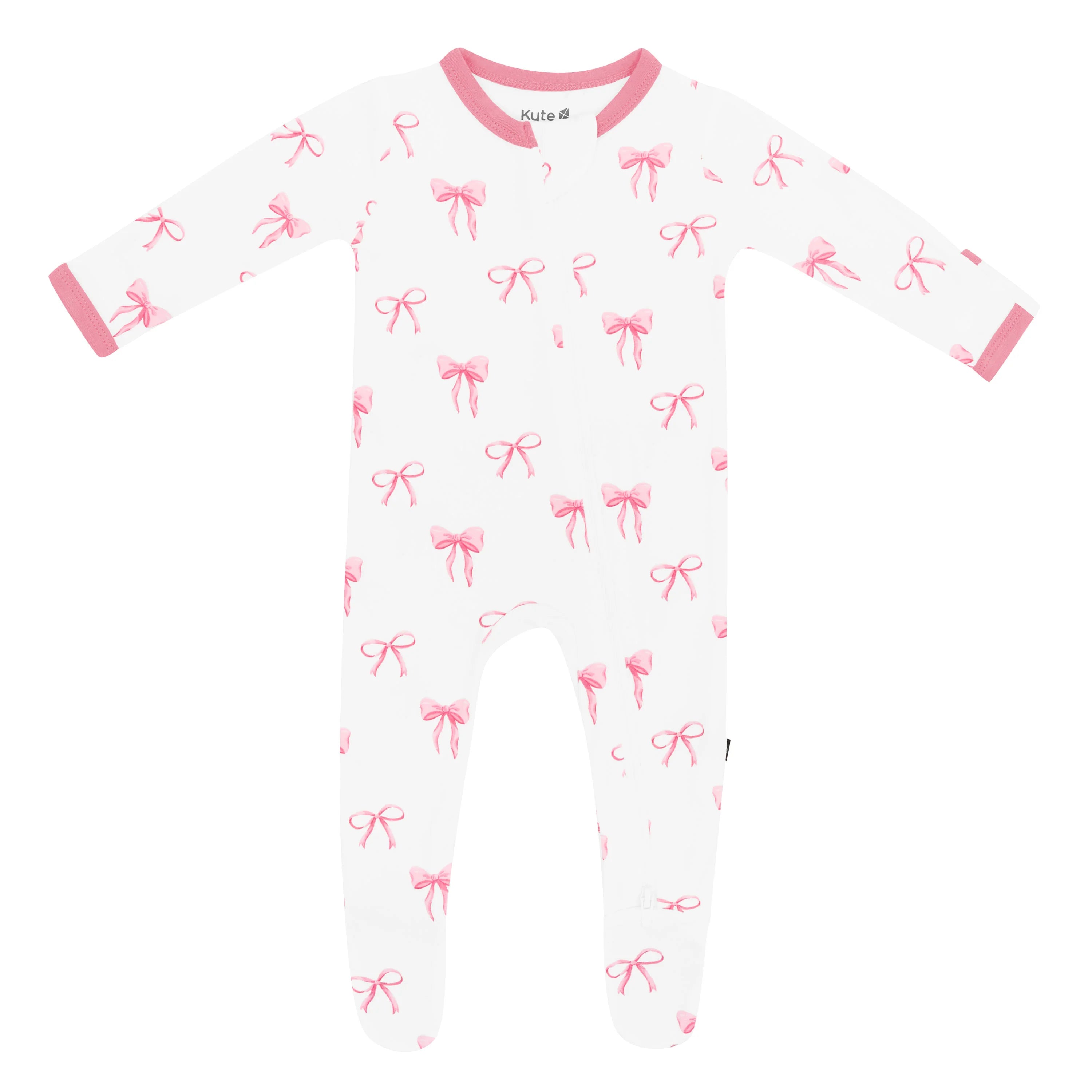 Kyte Baby Zippered Footie: Bow