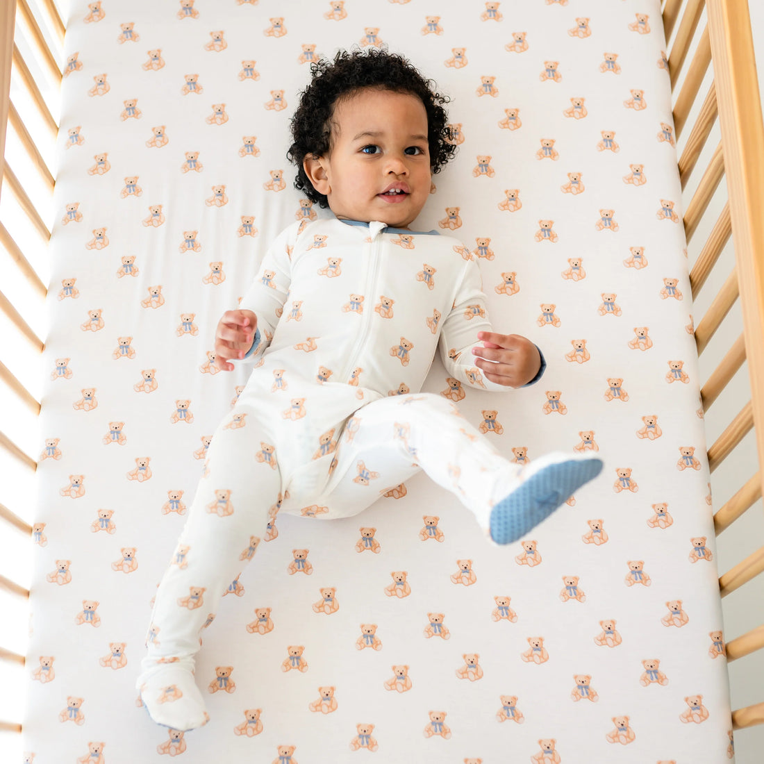 Zippered Footie: Teddy Bear