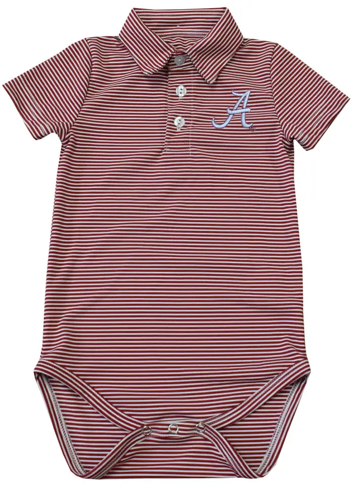 Embroidered Stripe Polo: Alabama Crimson Tide