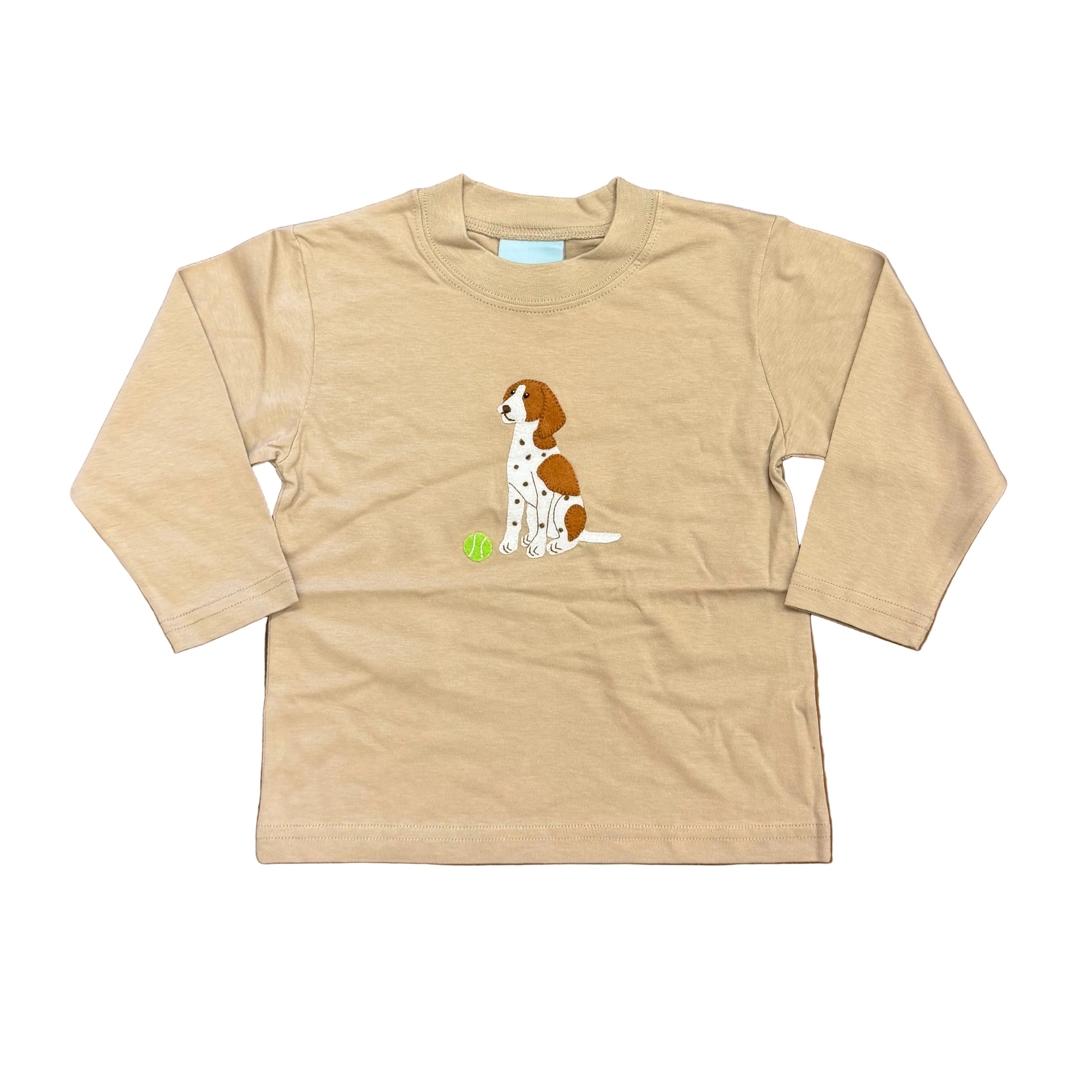 Sand LS T-Shirt with Dog/Tennis Ball Applique