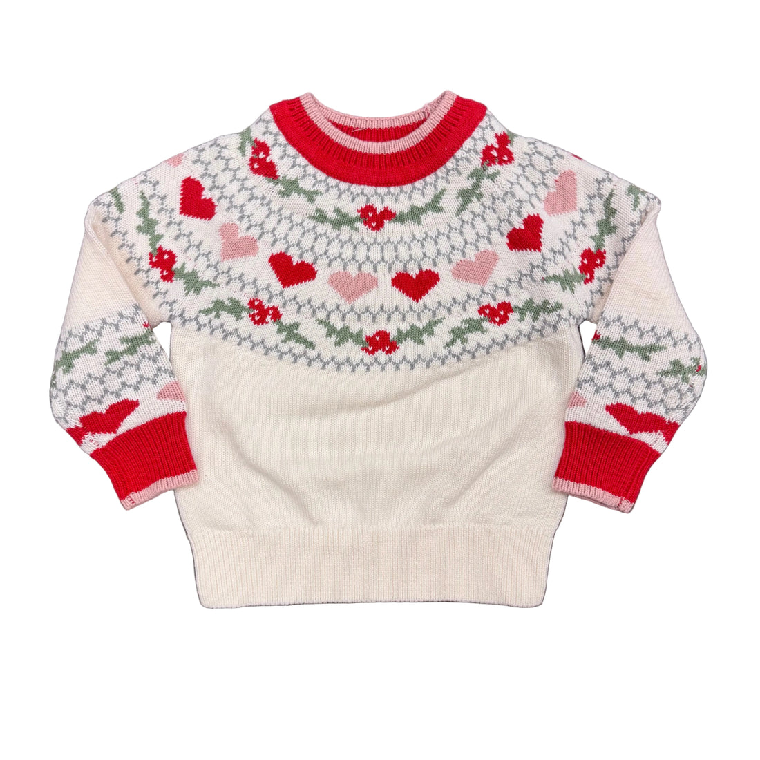 Christmas Hearts LS Sweater