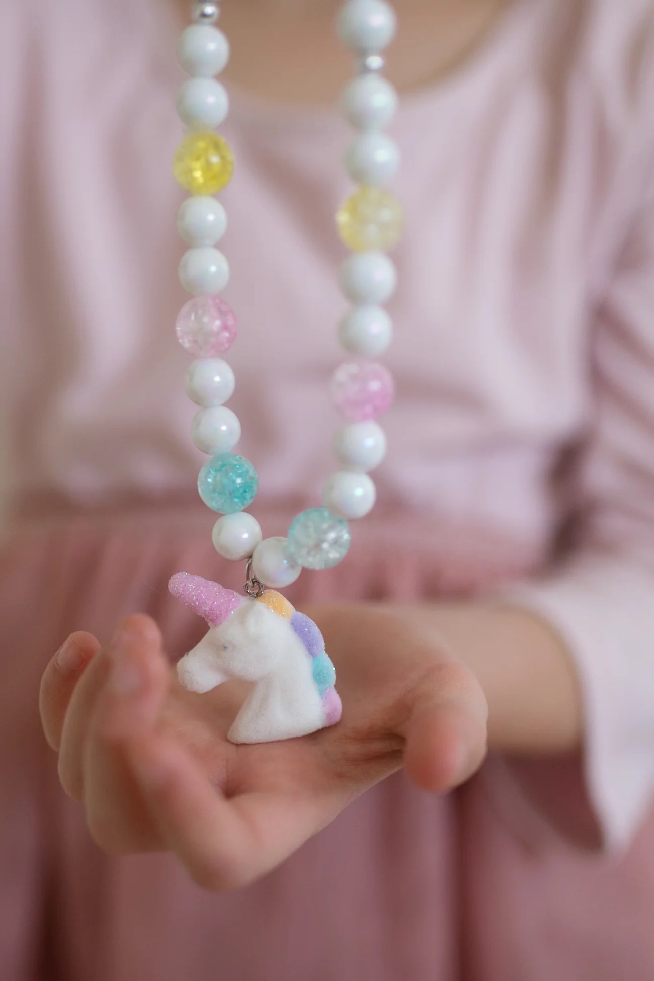 White Unicorn Necklace &amp; Bracelet Set