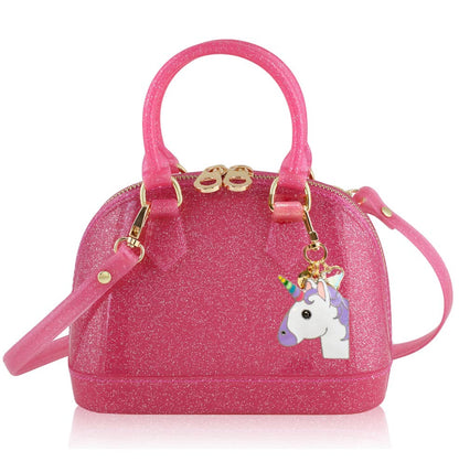 Cate Hot Pink Sparkle Handbag: Unicorns Edition 