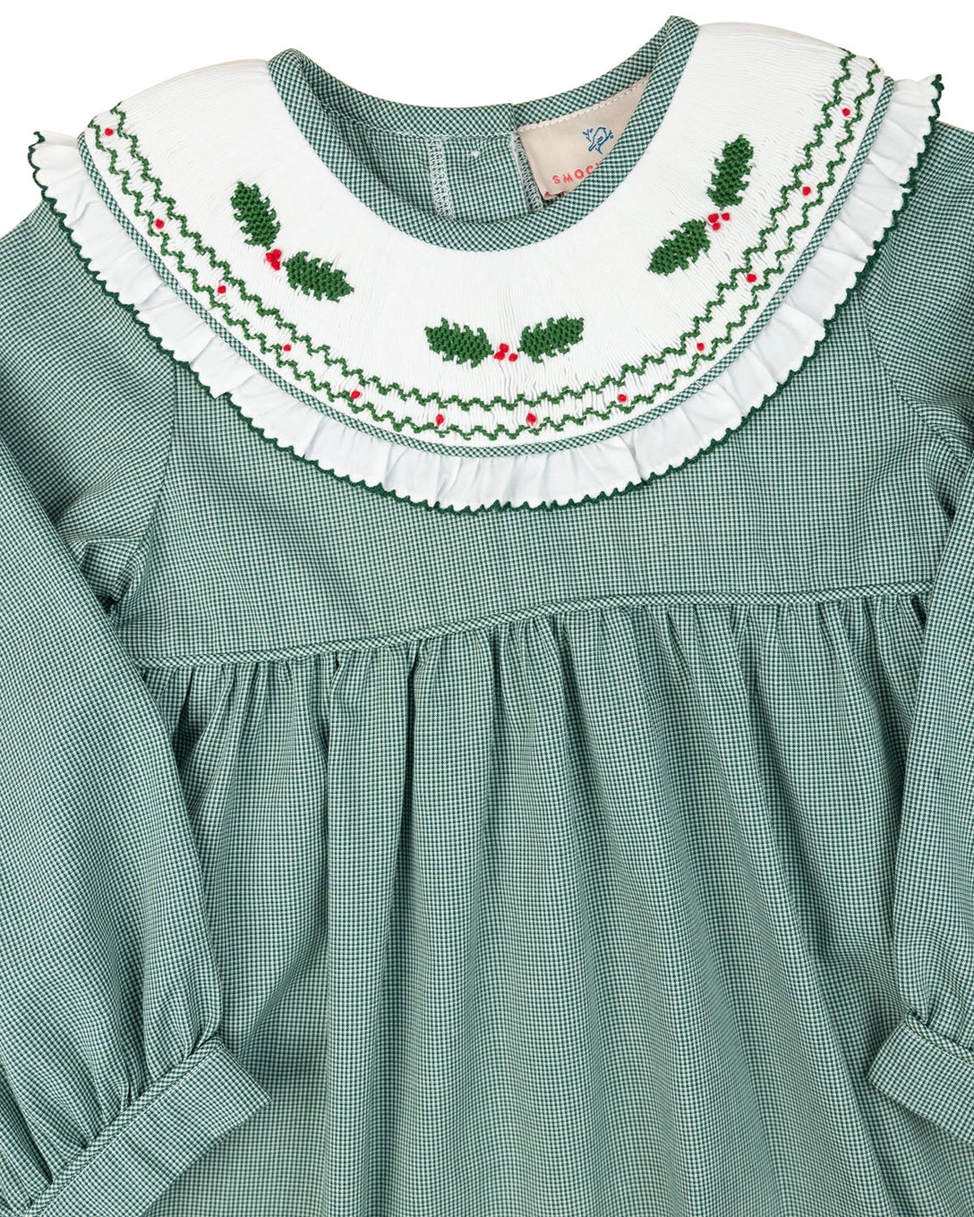 Holly Smocked Green Check Bubble