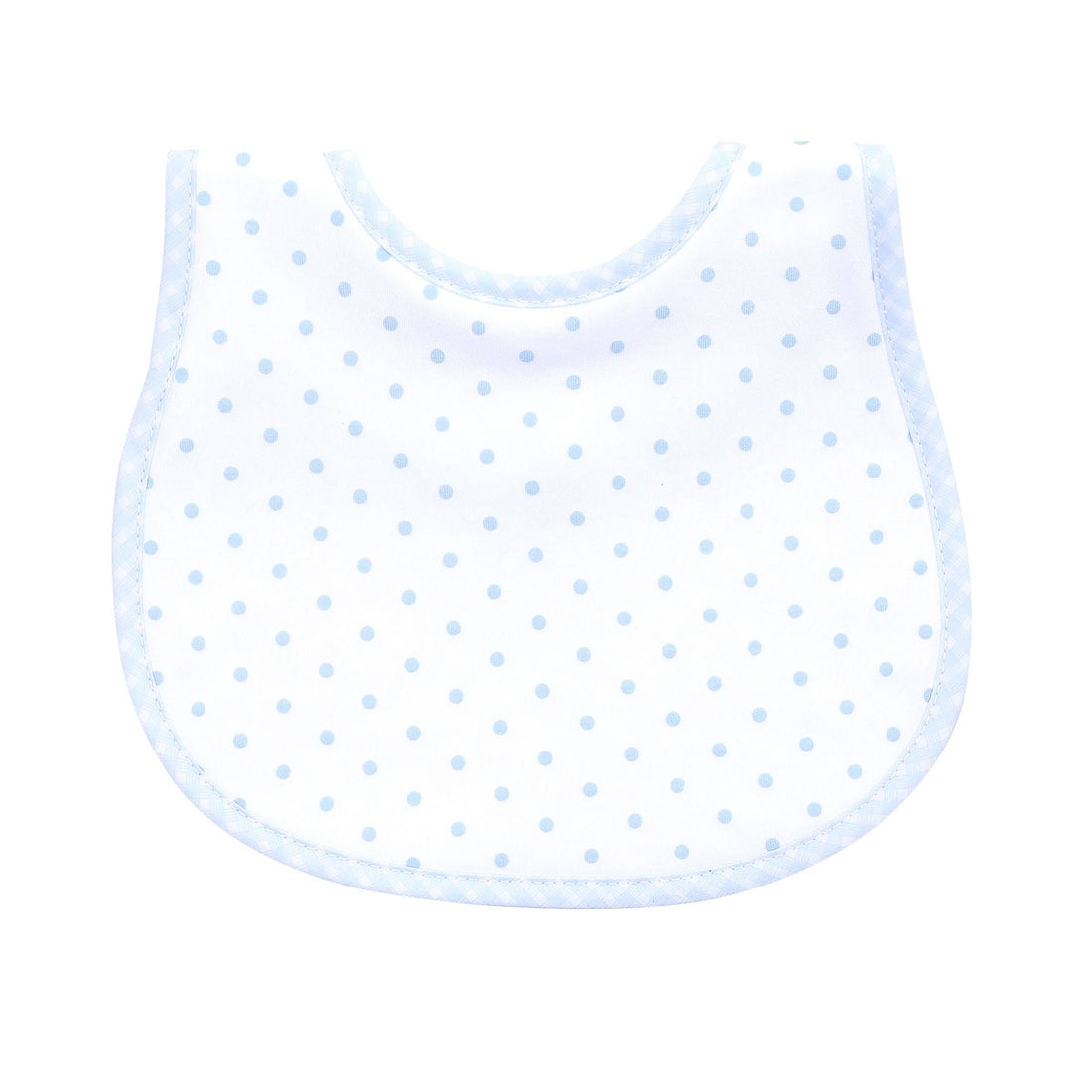 Gingham Dots Bib: Blue