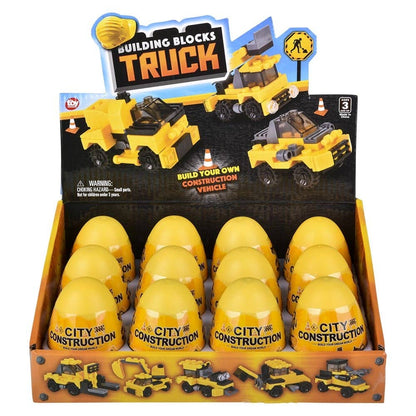 3" Building Block Construction Truck Car Toys in Egg