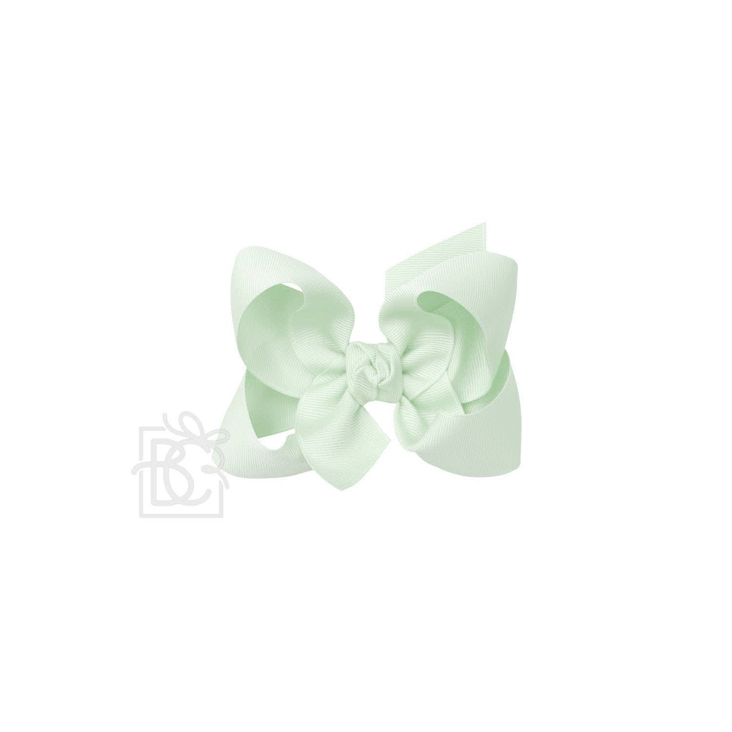 4.5&quot; Hairbow on Alligator Clip: Powder Mint