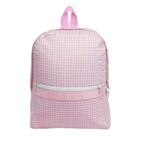 Gingham Backpack (small): Pink