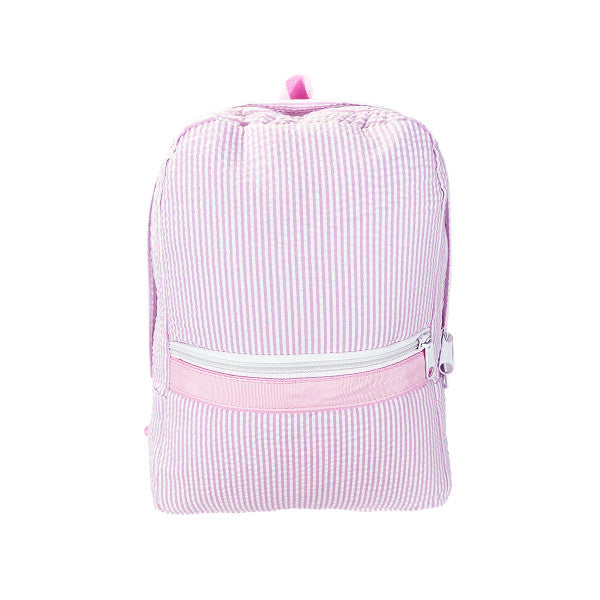 Seersucker Backpack (small): Pink