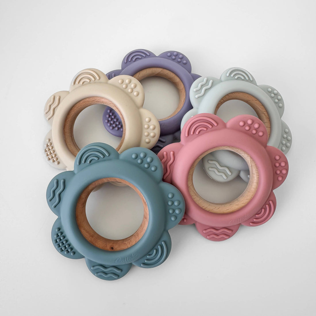 Garden Party Teether Collection - Flower: Petunia Pink