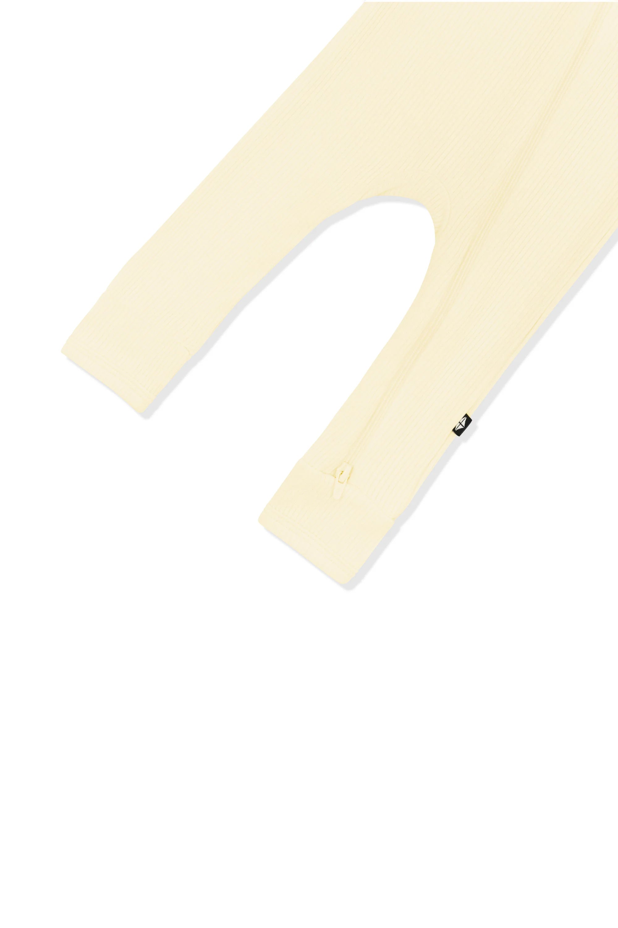 Kyte Baby Ribbed Zipper Romper: Chamomile