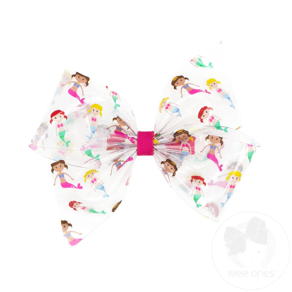 Wee Splash Printed 2-Loop Swim Bow: Mermaid
