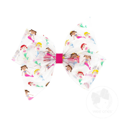 Wee Splash Printed 2-Loop Swim Bow: Mermaid
