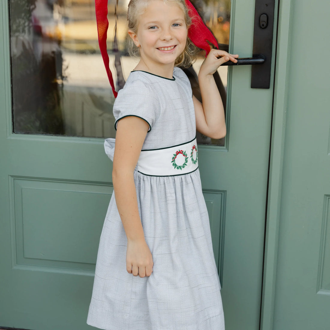 Laurel Wreath Embroidered Dress