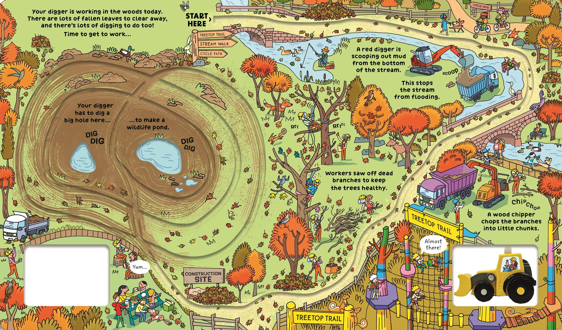 Wind-Up Digger Board Book