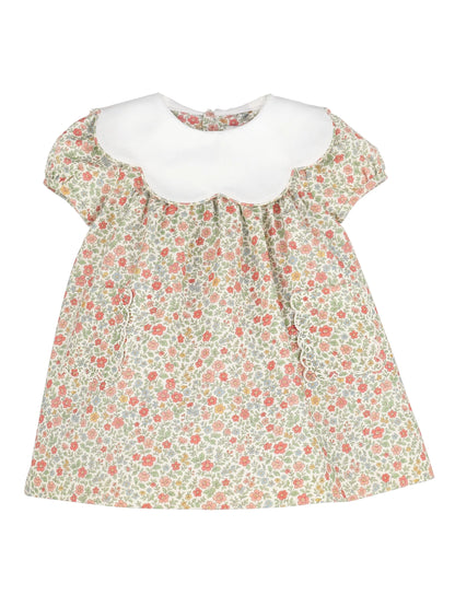 Storybook Vintage Scallop Dress: Orange