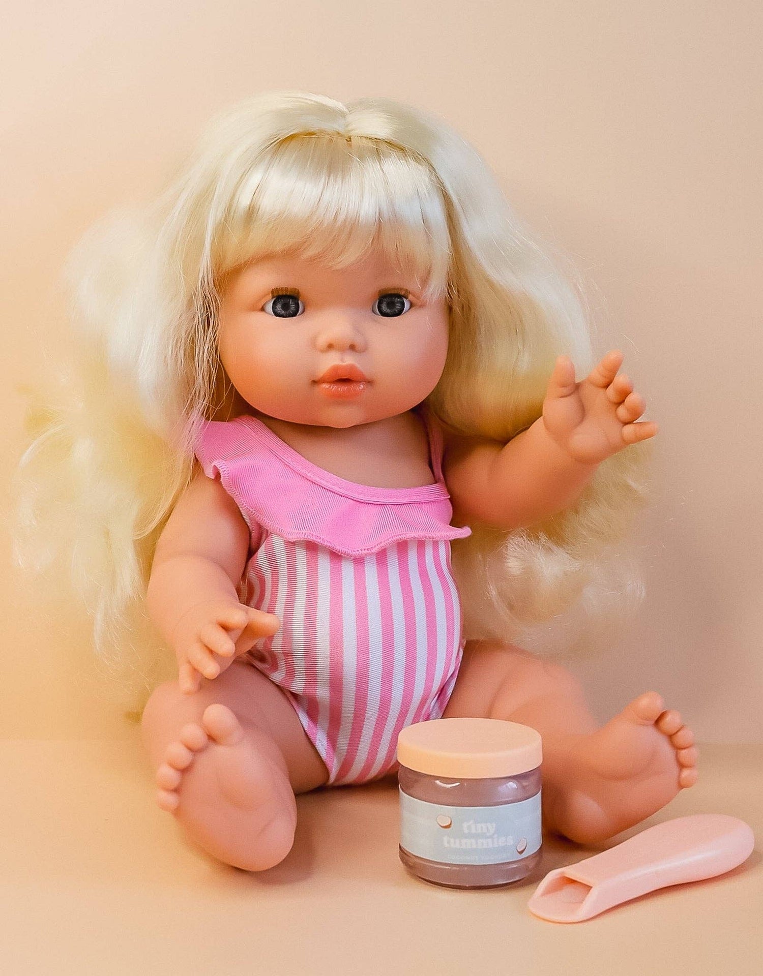 Coconut Yogurt Baby Doll Food with Jar and spoon