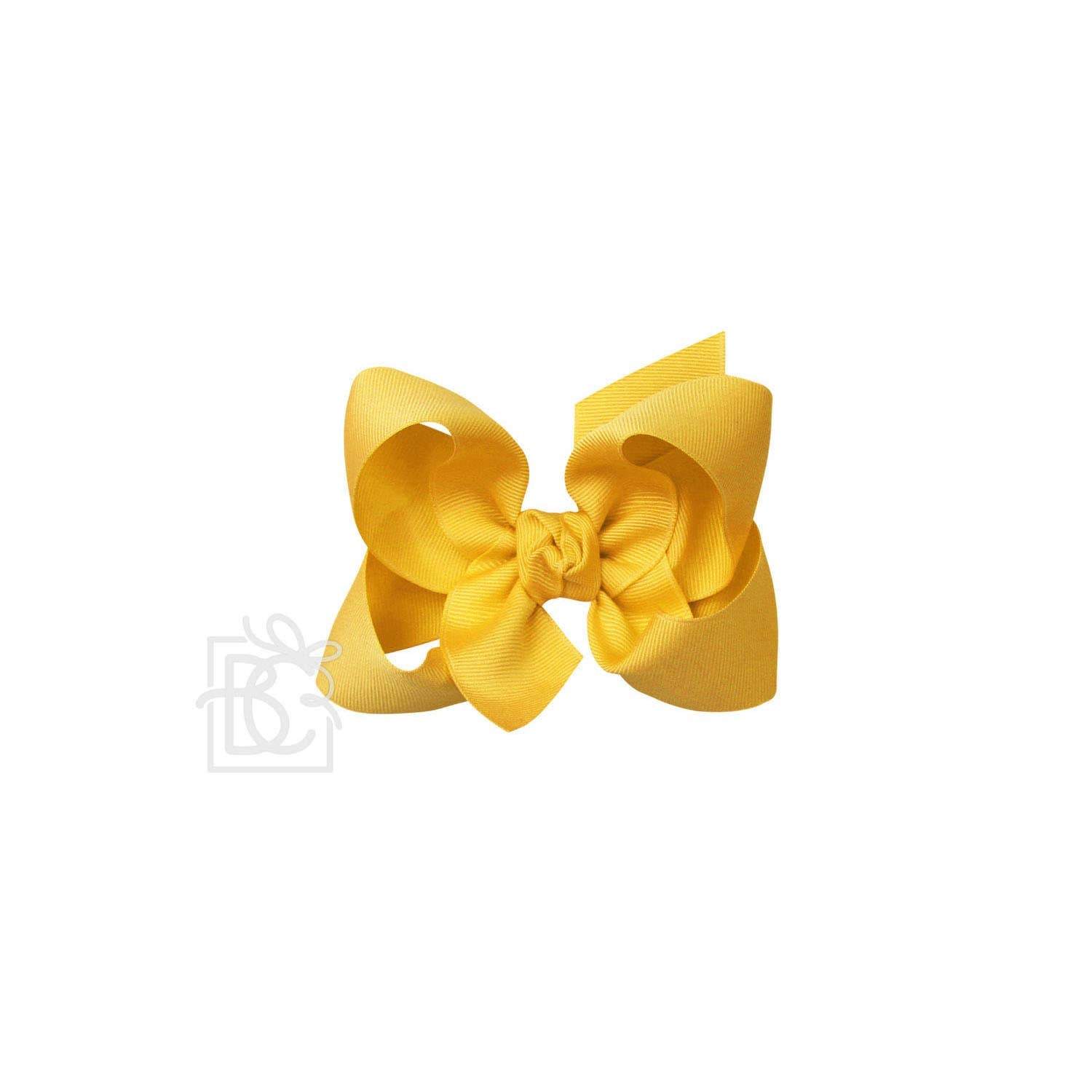 4.5&quot; Hairbow on Alligator Clip: Bright Yellow