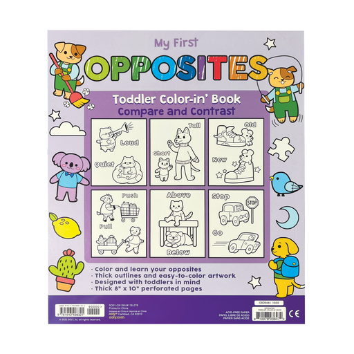 Toddler Coloring Book - Opposites