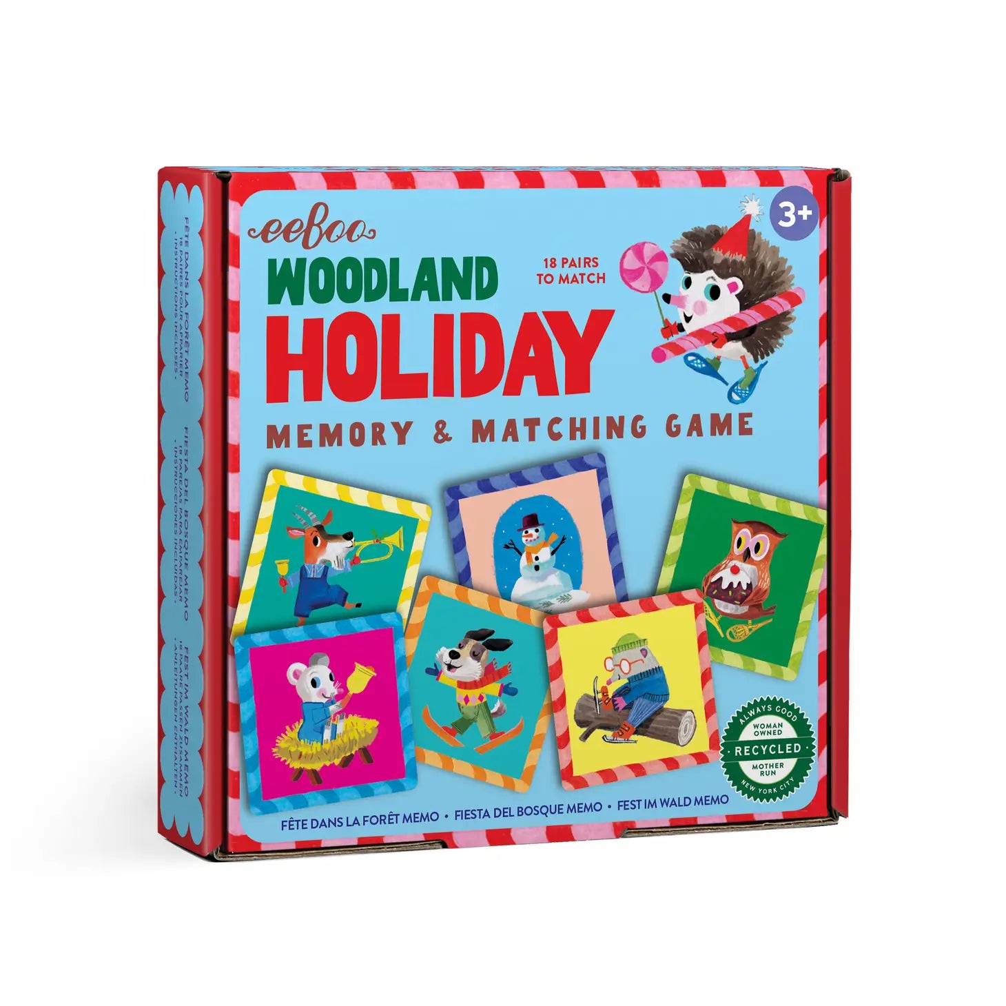 Eeboo Woodland Holiday Little Square Memory Game