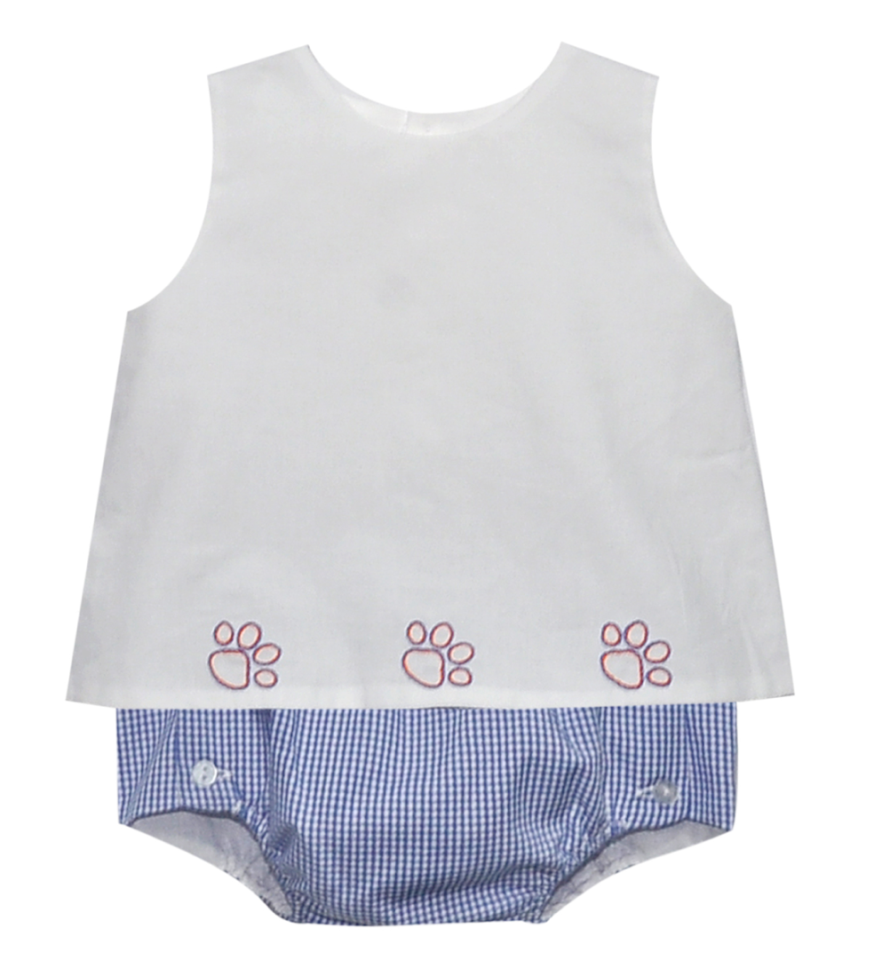 Navy Orange Diaper Set
