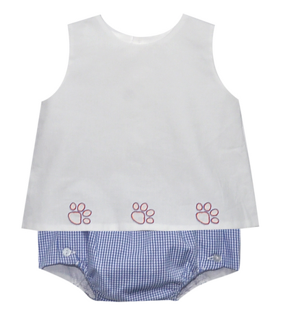 Navy Orange Diaper Set