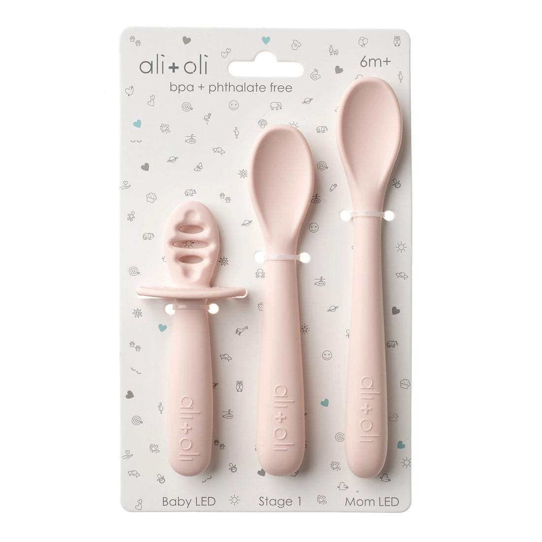 3-piece Multi Stage Spoon Set for Baby - Blush