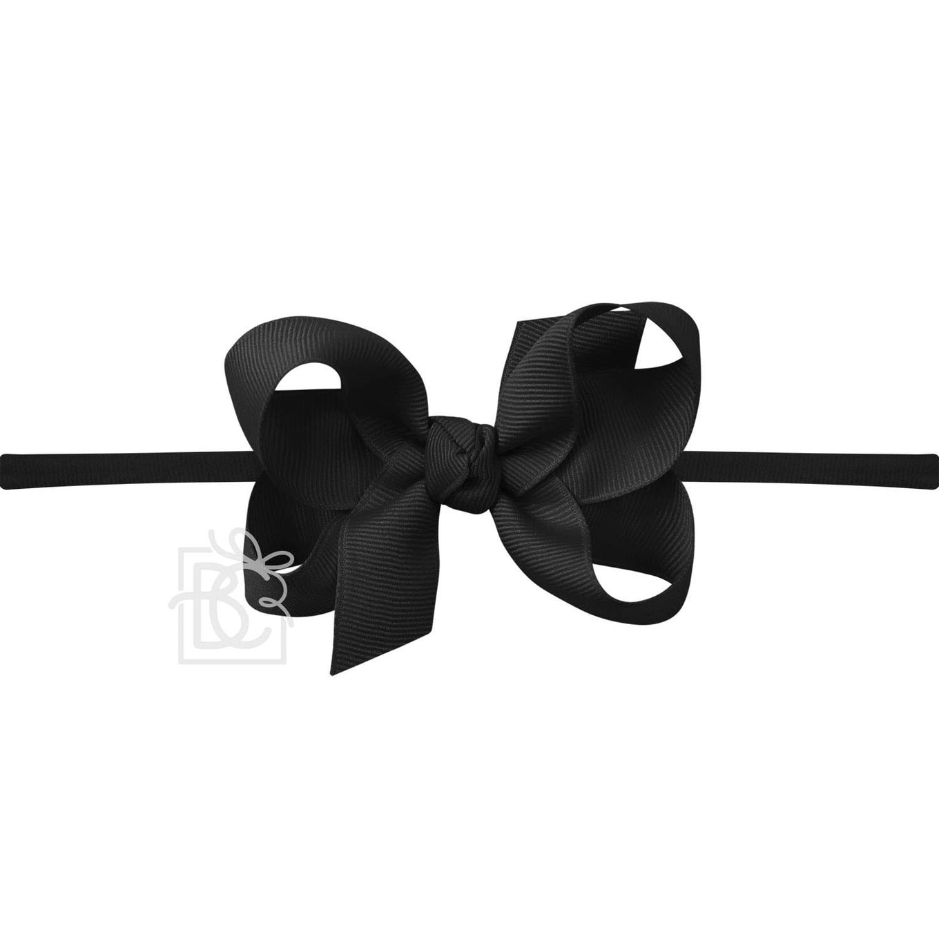 3.5&quot; Infant Headband Hairbow: Black