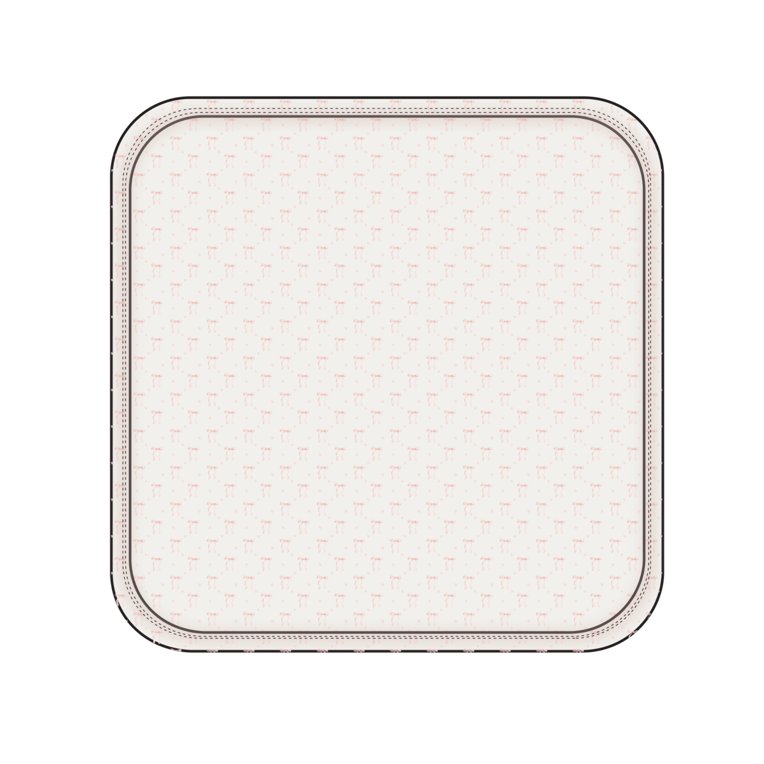 Heart Ribbon Print Receiving Blanket