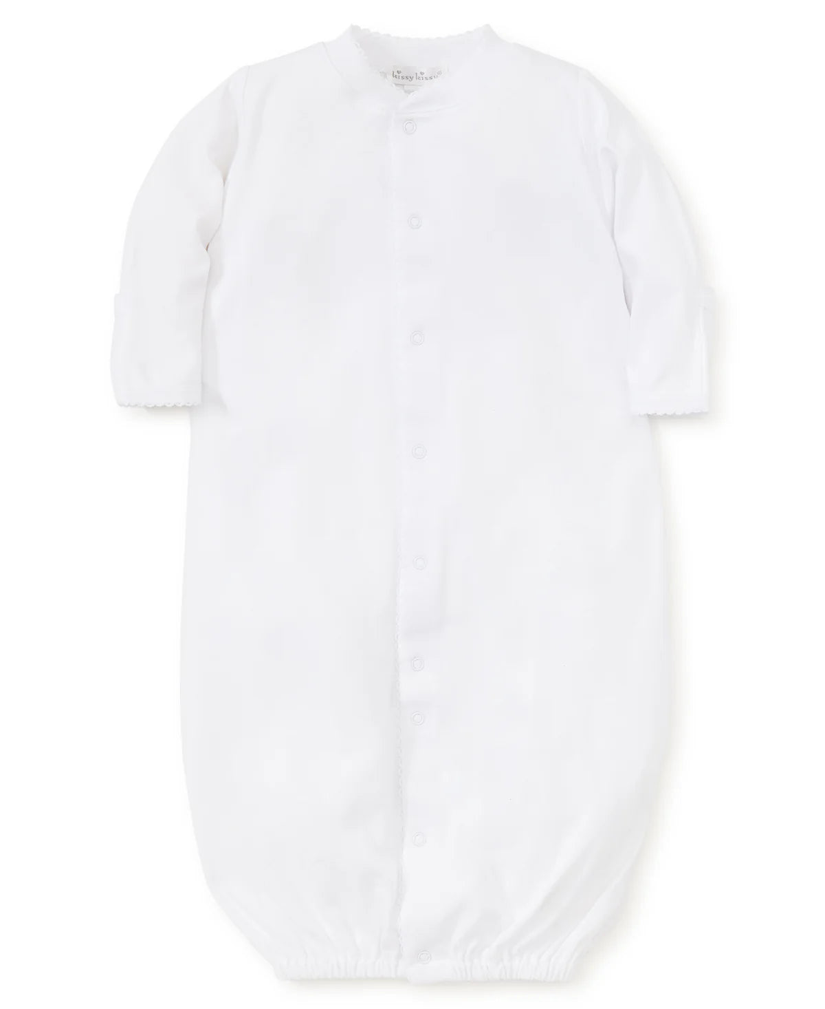 Basics Pima Cotton Converter Gown: White with White Trim