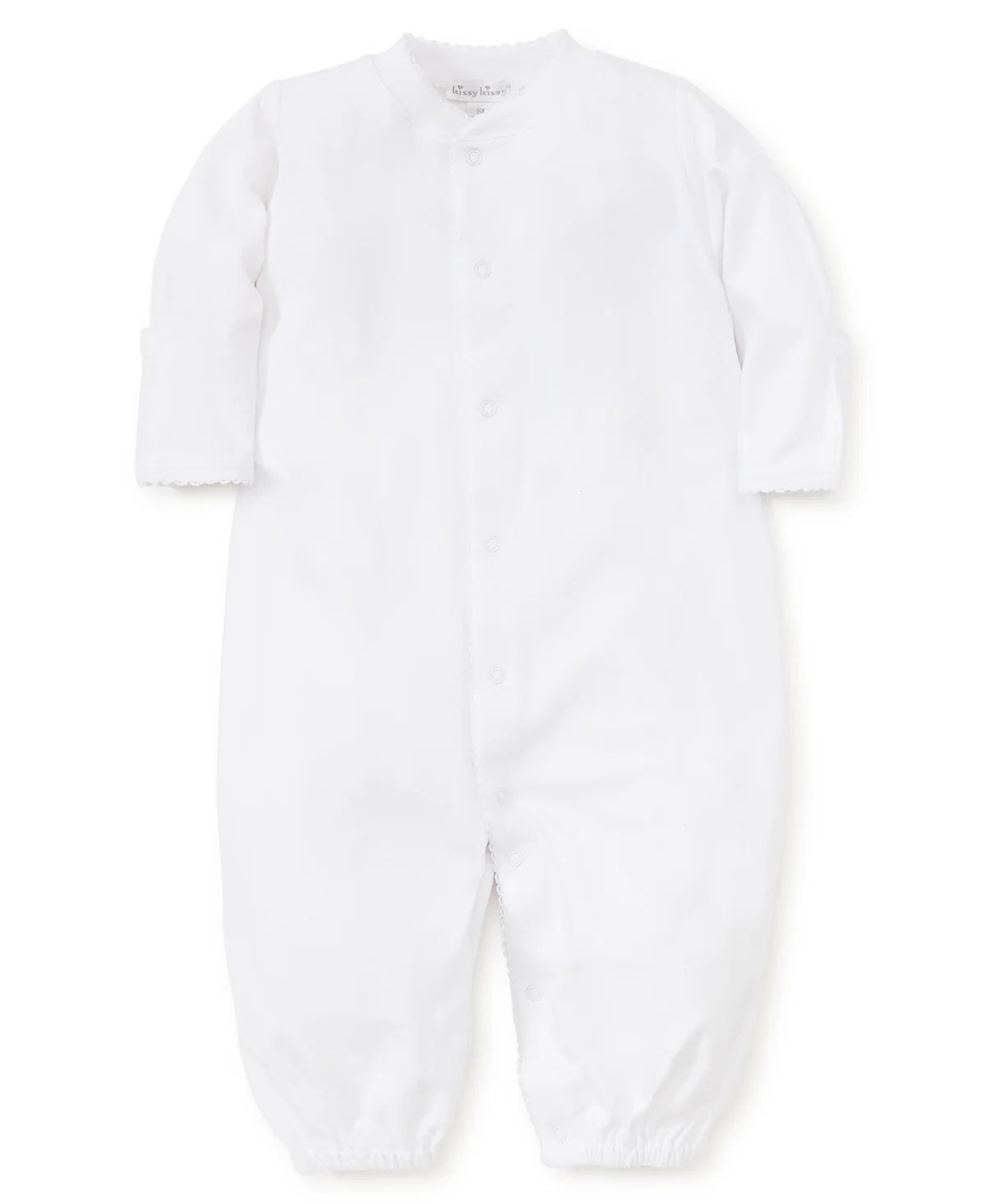 Basics Pima Cotton Converter Gown: White with White Trim