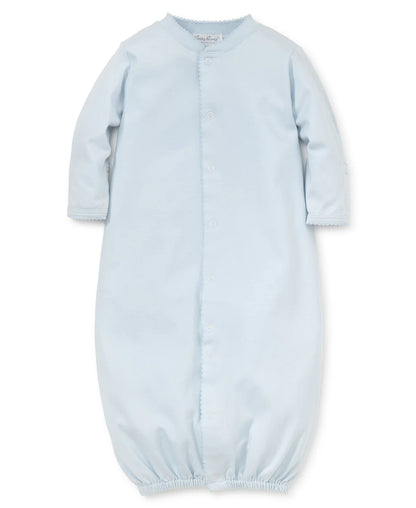 Basics Pima Cotton Converter Gown: Light Blue with Light Blue Trim