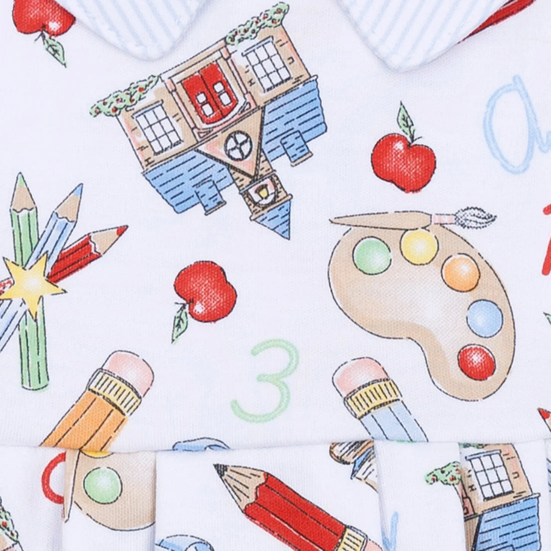 School Day Sweetness Long Pajamas: Light Blue