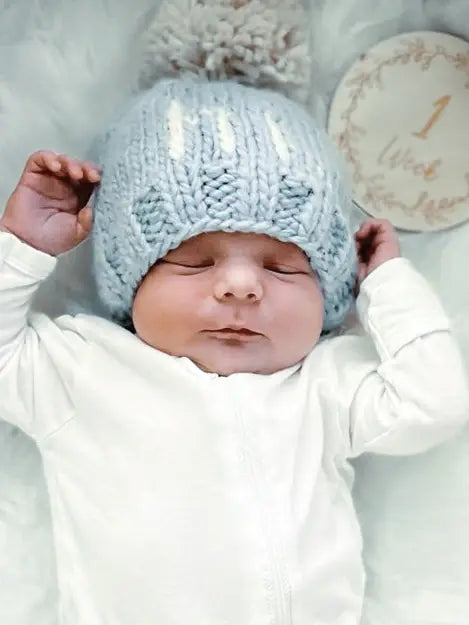 hi. Beanie Hat: Surf Blue