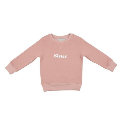 &quot;Sister&quot; Sweatshirt: Faded Blush