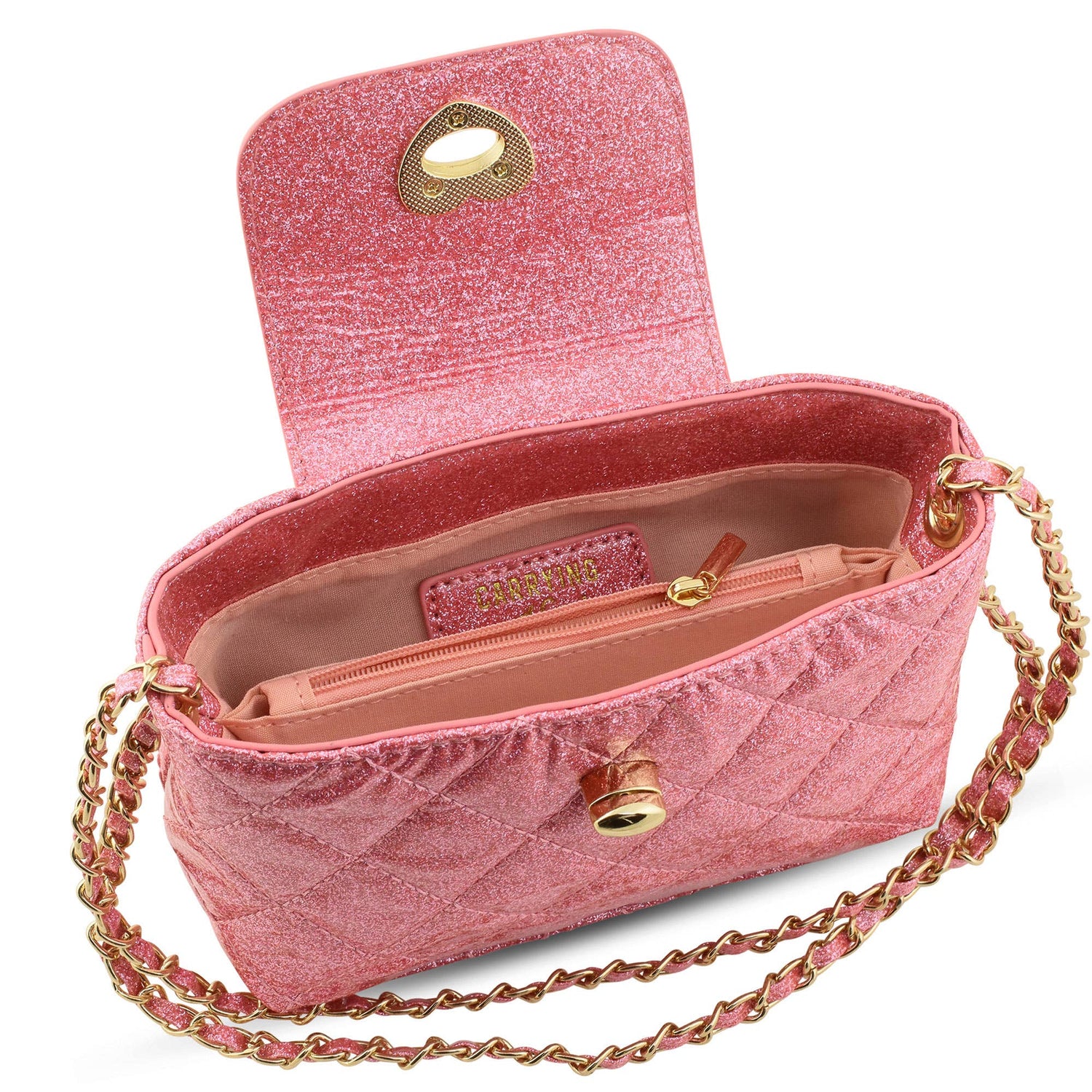 Paige Handbag: Purple Glitter