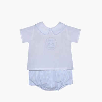 Bailey Diaper Set with Teddy Bear Embroidery