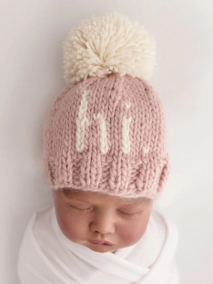 Huggalugs hi. Beanie Hat: Rosy Pink