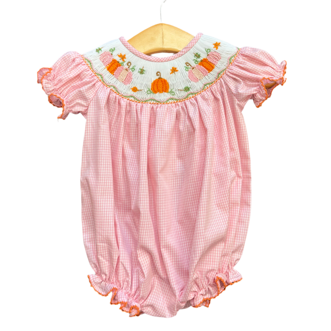 Pumpkin Smocked Bishop Bubble