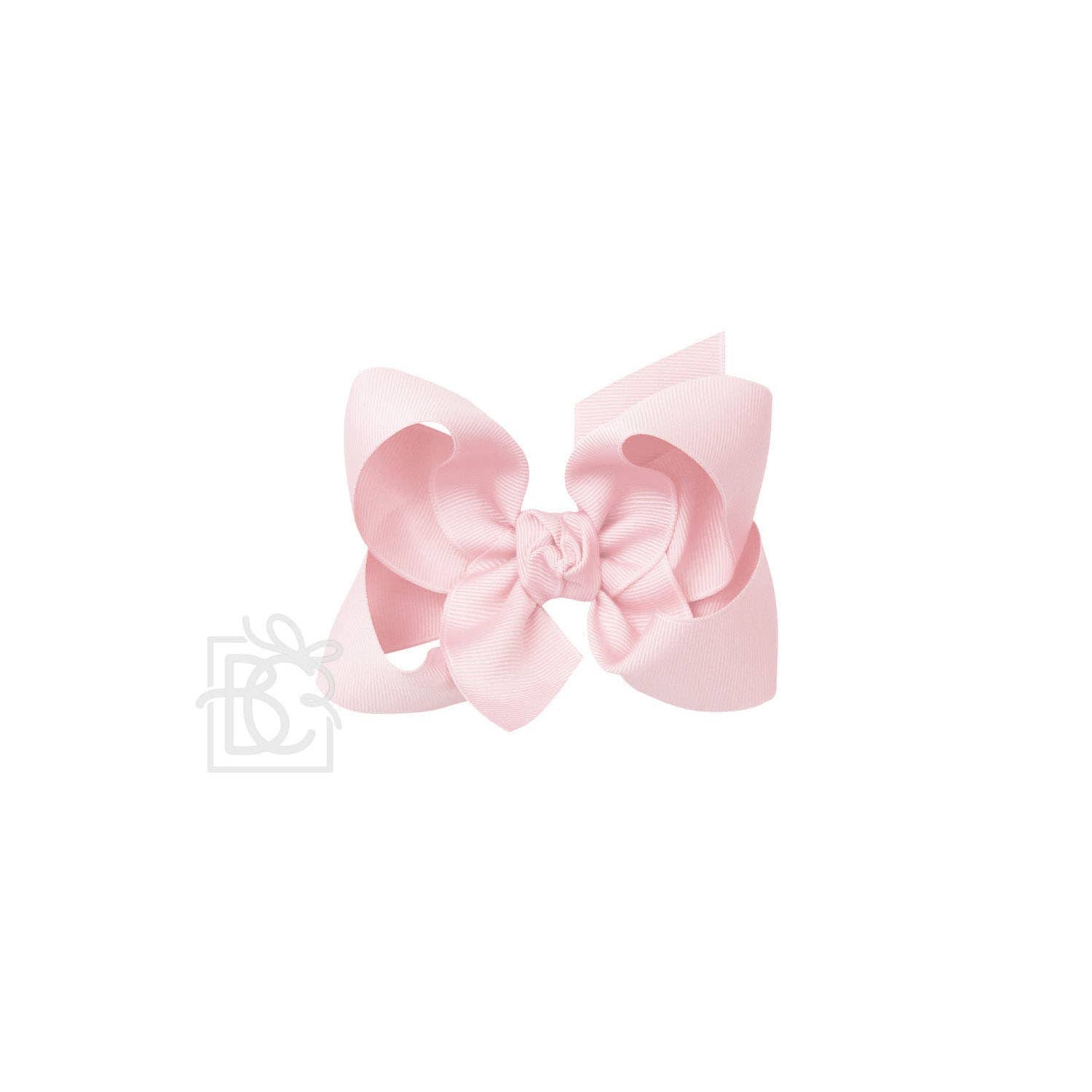 4.5&quot; Hairbow on Alligator Clip: Light Pink